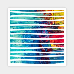 Colorful abstract pattern - line art graphic design Magnet