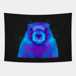 Blue Marmot Tapestry