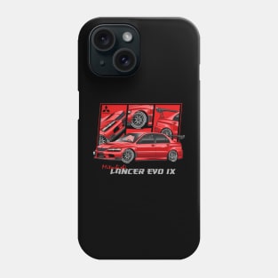 Mitsubishi Lancer evolution evo 9 Red, JDM Phone Case