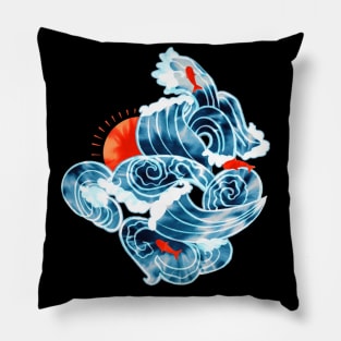 Moody Ocean 'Tide' Dye Pillow