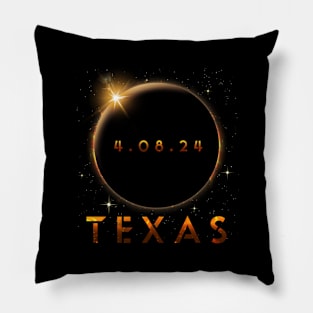 Eclipse Texas Solar Eclipse 2024 Texas 4.08.24 Pillow