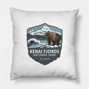 Kenai Fjords National Park Alaska Wildlife Pillow