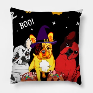 Trick Or Treat Frenchie Dog Halloween Gift Pillow