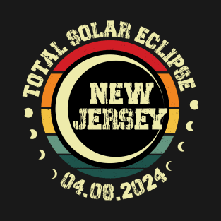 Total Solar Eclipse new jersey Retro April 8 2024 Men Women T-Shirt