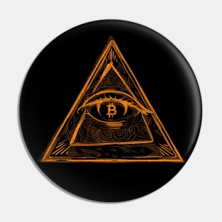 Illuminati of Bitcoin's Eye Pin