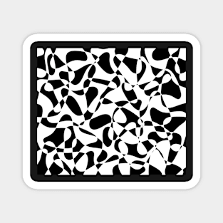 Abstract pattern -  black and white. Magnet