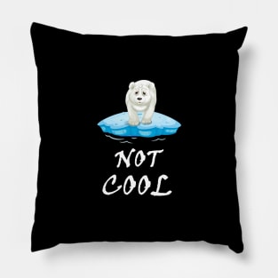 Polar Bear Global Warming is not Cool Pillow