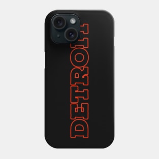 Detroit Red Phone Case