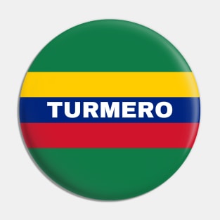 Turmero City in Venezuelan Flag Colors Pin