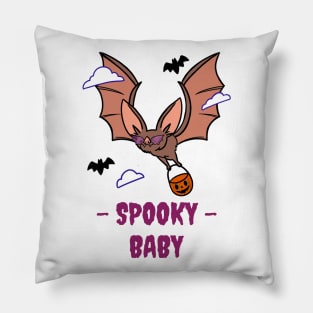 Spooky baby bat halloween Pillow