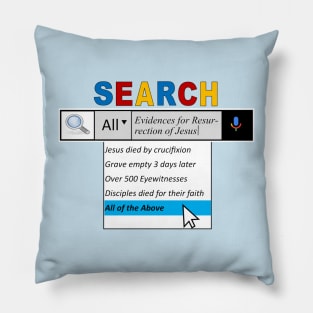 Search Evidences for Resurrection of Jesus Pillow