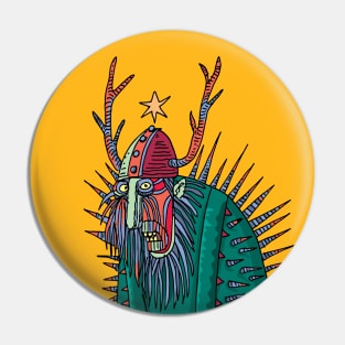 crazy viking Pin