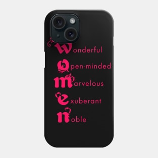 Women Inspirational in Hot Pink Phone Case