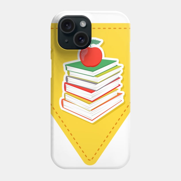 Back to School Book Pile Phone Case by SWON Design