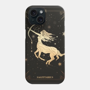 Sagittarius Zodiac Sign Metallic Phone Case