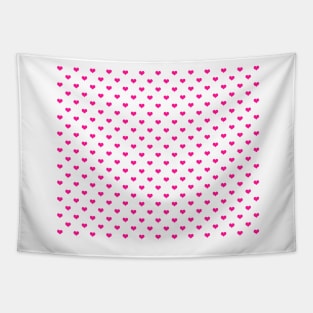 Pink Hearts Pattern Tapestry