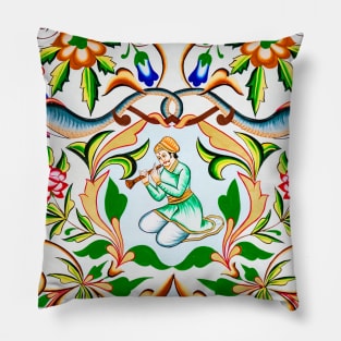 Palace wall motifs in Rajasthan, India Pillow