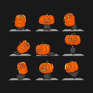 Pumpkin Yoga Halloween T-Shirt