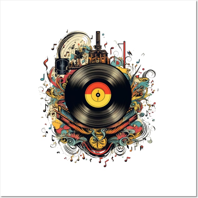 Nostalgia Lovers Retro Vinyl Records Watercolor Design Wallpaper, Vinyl  Records Mural, for Your Music Art Corner Vinyl Records Wall Decor 