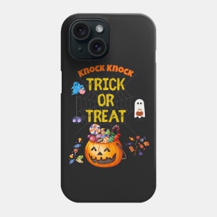 Knock knock trick or treat halloween costume - cute spooky halloween Phone Case