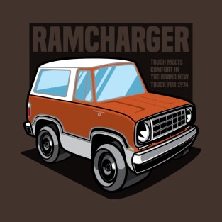 Bronze Metallic Ramcharger (White-Based) - 1974 T-Shirt