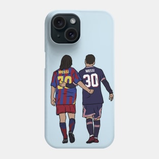 Young Messi and Old Messi Phone Case