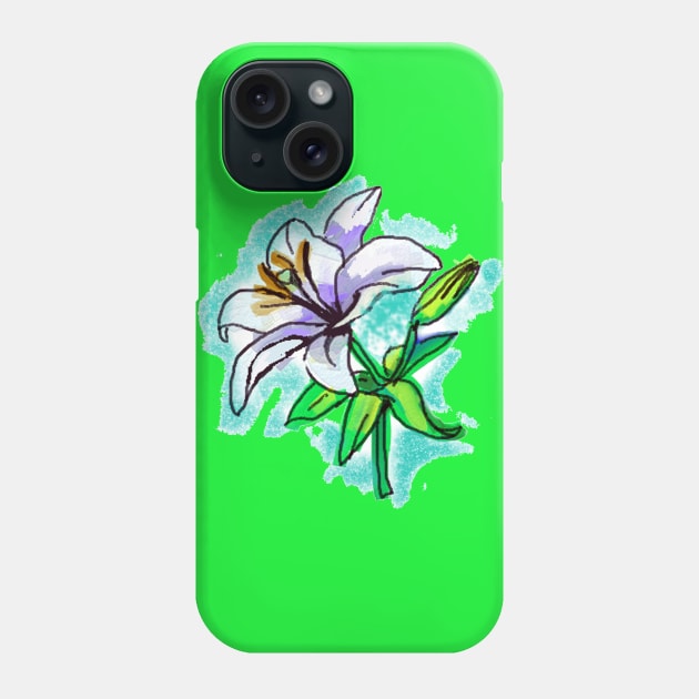 white lily art Phone Case by lalanny