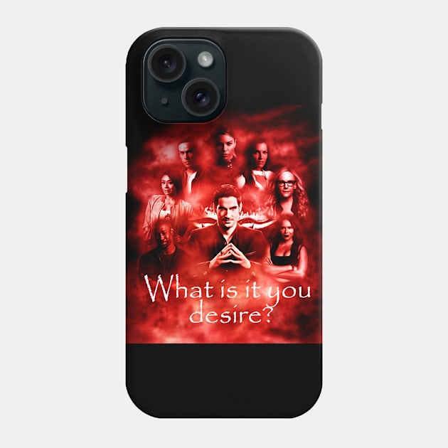 Lucifer morningstar what is it you desire ? season 5 Phone Case by Choukri Store