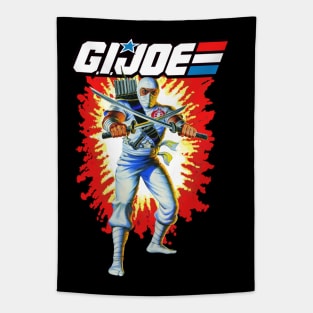 80s toys: Storm Shadow GI Joe toy art card Tapestry