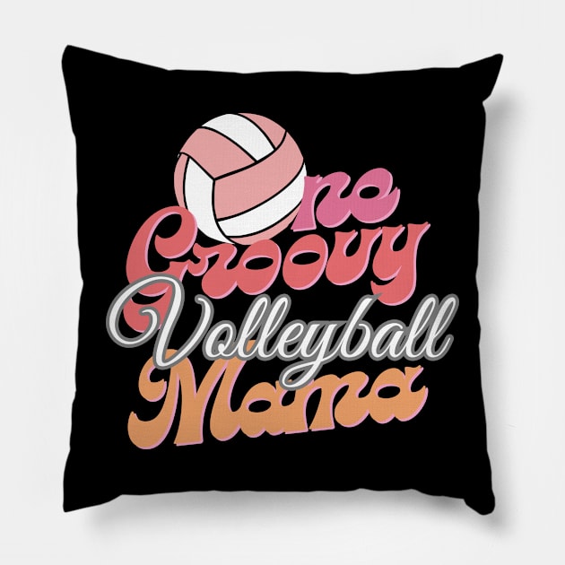 Groovy volleyball Mama Pillow by T-Crafts