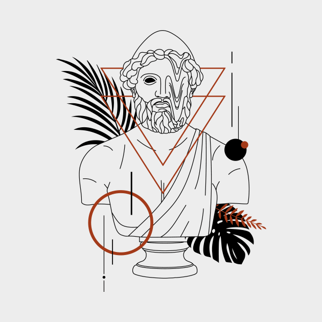 Funny Hipster Hephaestus Greek God // Funny Greek Mythology by SLAG_Creative