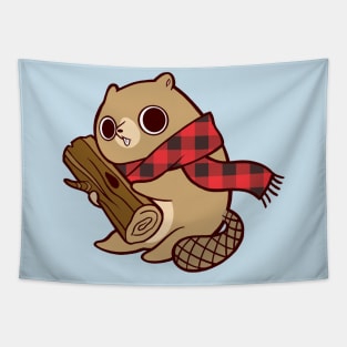 Beaver and his log Tapestry