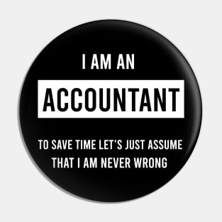 I am an accountant Pin