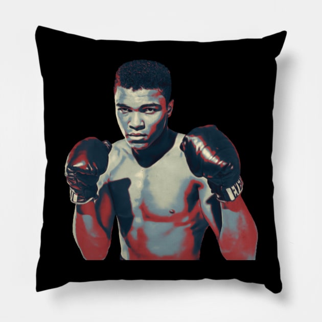 Machine boxer muhammad ali Pillow by MasterMind_Designer