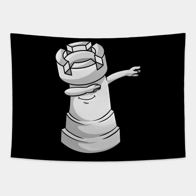 Funny rook as a chess piece Tapestry by Markus Schnabel