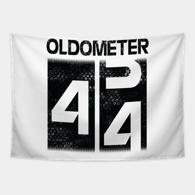 Oldometer Happy Birthday 44 Years Old Was Born In 1976 To Me You Papa Dad Mom Brother Son Husband Tapestry by Cowan79