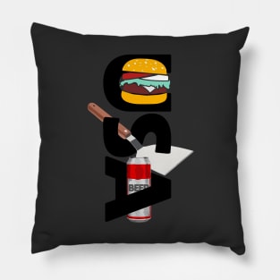 USA Map - Hamburger, Spatula, Beer Pillow