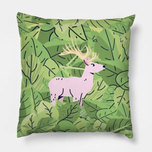 Deer in Leaves Pillow