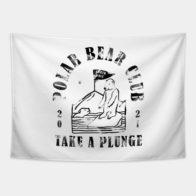 Polar Bear Club 2021 Tapestry by okpinsArtDesign