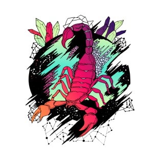 Blue Red Blend Cosmic Scorpion T-Shirt