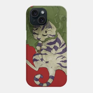 japan cat with a pipe Phone Case