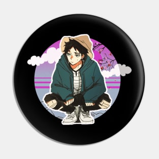 sad anime boy Pin