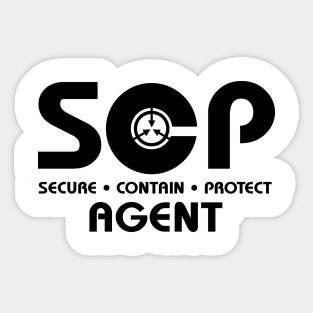 SCP Foundation logo white - Secure Contain Protect Sticker for Sale by  zachholmbergart