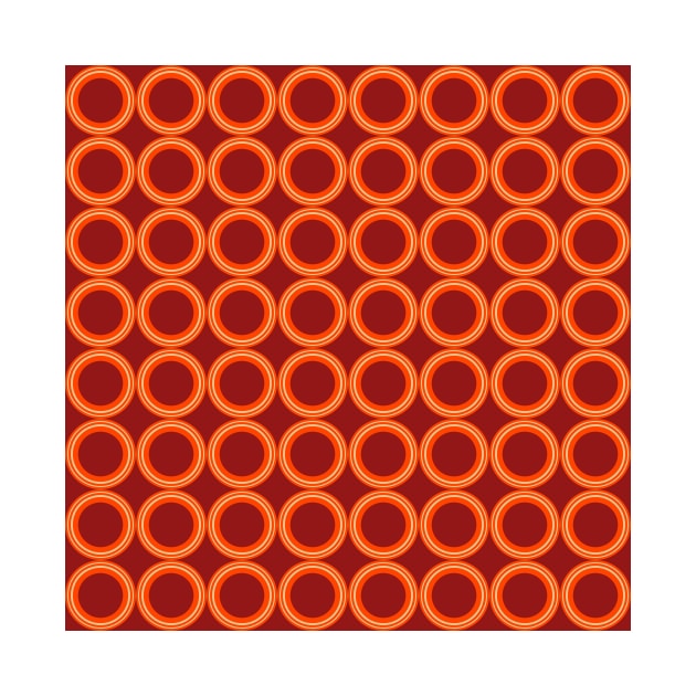 orange minimalist geometrical retro pattern by pauloneill-art