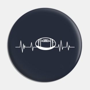 rugby ball heartbeat sports lover rugby ball Pin