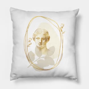 Grecian Goddess Illustration Pillow