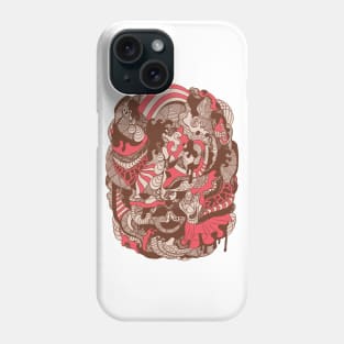 Abstract Wave of Thoughts No 2 - Pink and Tan Phone Case