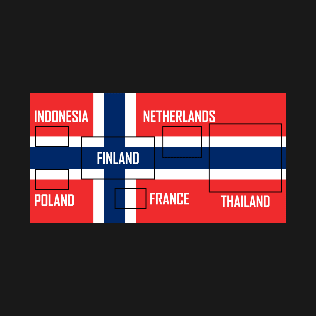 Norwegen Flagge Mindblow Norge Geschenk by Humbas Fun Shirts