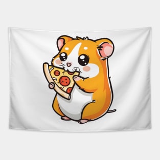 Hamster Eating a Slice of Pizza Tapestry