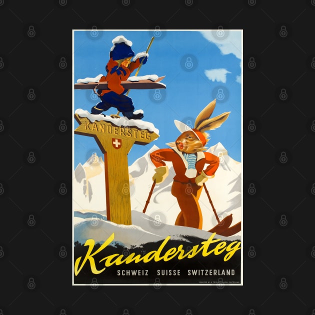 Kandersteg,Switzerland,Ski Poster by BokeeLee